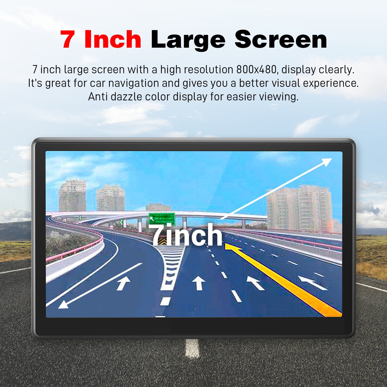 Innocruise X20 7-inch GPS Navigation with FM Transmitter, Global Map Navigation Optional, Multi-language Settings, MP3 Playback, Online Map Updates, for Cars/Van/Trucks
