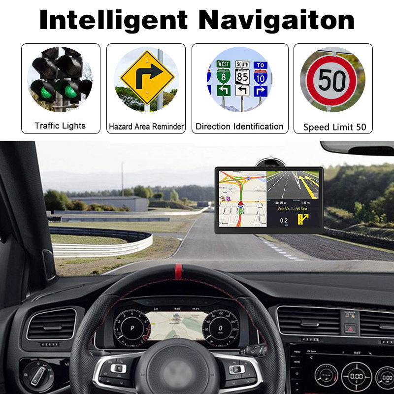 Innocruise X20 7-inch GPS Navigation with FM Transmitter, Global Map Navigation Optional, Multi-language Settings, MP3 Playback, Online Map Updates, for Cars/Van/Trucks