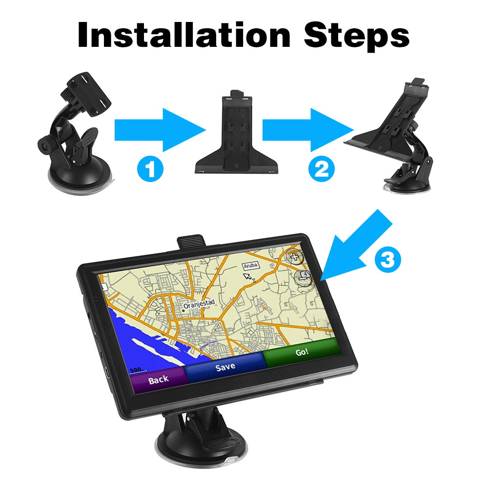 Innocruise X20 7-inch GPS Navigation with FM Transmitter, Global Map Navigation Optional, Multi-language Settings, MP3 Playback, Online Map Updates, for Cars/Van/Trucks