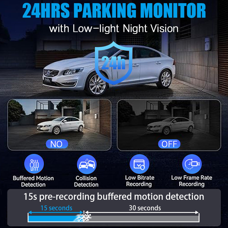 Innocruise Dashcam Car Front Rear 4K+ 1080P+ 1080P, Dash Cam Car Camera 3.18" IPS Screen, Free 128 GB Card, 5.8 GHz WiFi, GPS, 170° Wide Angle WDR, IR Night Vision