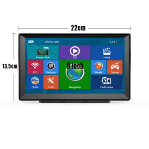 Innocruise X90 GPS navigation for cars, trucks, and motorcycles, with 2025 maps of Europe, a 9-inch car navigation system with free map updates, POI speed warnings, and voice guidance.