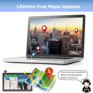 Innocruise X90 GPS navigation for cars, trucks, and motorcycles, with 2025 maps of Europe, a 9-inch car navigation system with free map updates, POI speed warnings, and voice guidance.